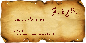 Faust Ágnes névjegykártya